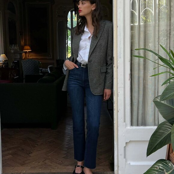 DL1961 Halle Straight High Rise Instasculpt Jeans Mediterranean 31 - Picture 3 of 16